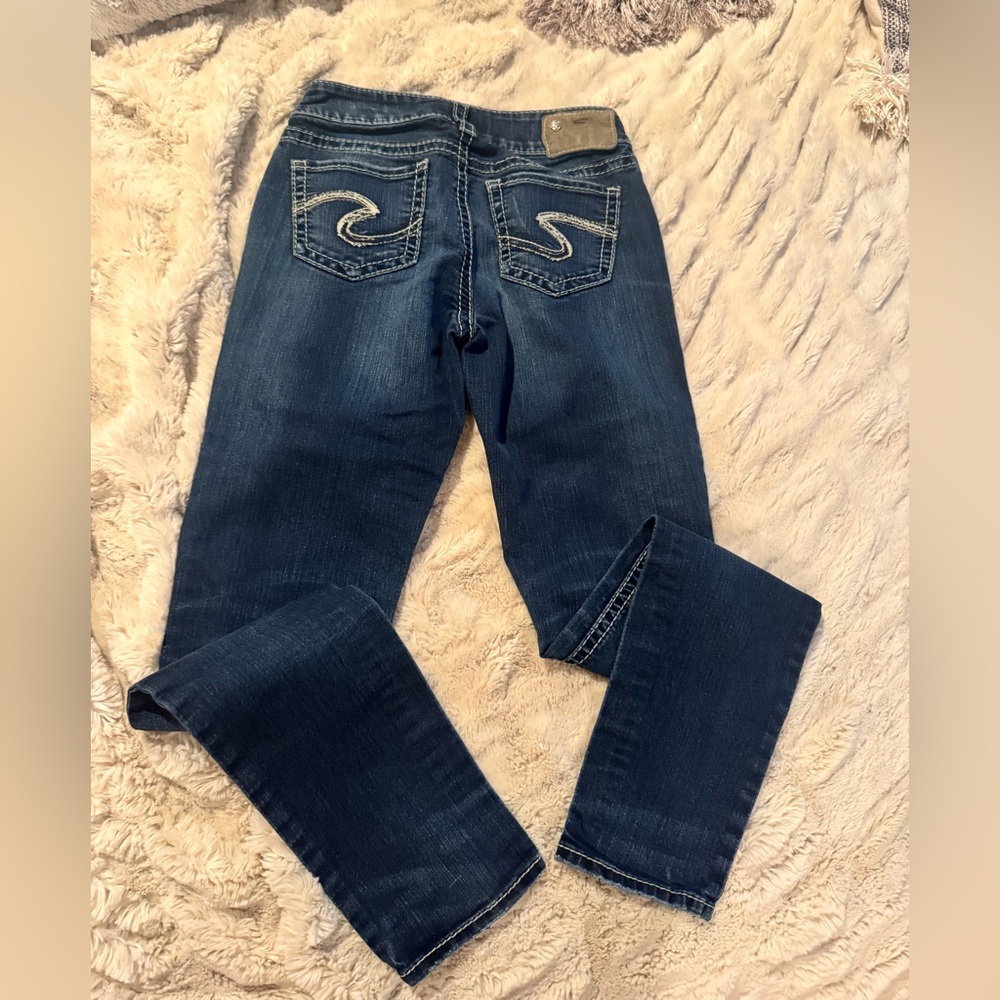 Silver dark denim jeggings jeans